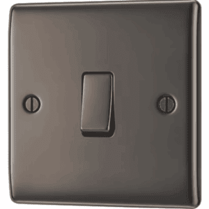 British General Nexus Metal 10AX 1-Gang 2-Way Light Switch Black Nickel (81250)