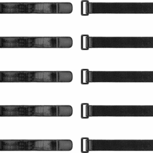 Trilancer Elastic Cinch Straps with Anti-Slip Strips, 23cm x 3cm(10 Pack) Heavy Duty Multipurpose Hook and Loop Straps for Extension Cords, Cables, Ropes,Hoses, Bike,Pant Garters,Garage and Workshop