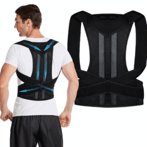 Posture correction belt for men and women, back support posture correction belt with breathable adjustable shoulder straps for improved lumbar support belt, back support to prevent hunchbacks (M)