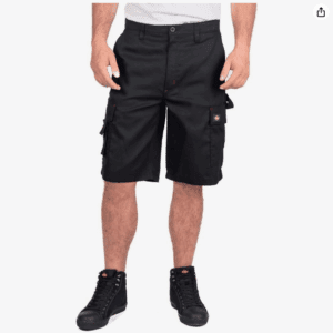 (38W) Lee Cooper LCSHO806 Mens Multi Pocket Work Safety Pants Cargo Shorts, Black, Size 38