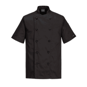 Portwest Kent Chefs Jacket, Colour: Black, Size: XXL, C734BKRXXL