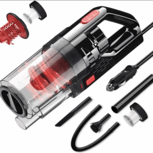 SONRU Car Vacuum Cleaner, 150W 7000PA Handheld Vacuum Cleaner for Car Strong Power Suction Wet/Dry Car Hoover with 15FT Power Cord, HEPA Filter, Brush, Long Hose, Extension Tube, Crevice Tube