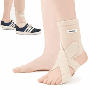 NEOFECT Drop Foot Brace Beige Right AFO Foot Drop Brace for Walking, Drop Foot Brace with Shoes, Stroke Recovery Equipment, Foot Drop Brace for Sleeping, Adjustable Ankle Brace (Left)
