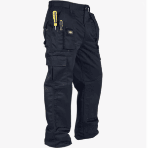 (36W/29L) Lee Cooper LCPNT206 Workwear Mens Multi Pocket Easy Care Heavy Duty Knee Pad Pockets Safety Work Cargo Trousers Pants, Black,