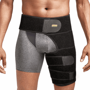 Groin Support Bandage, Thigh Support Groin Brace Sciatica with Adjustable Compression Wrap for Hip, Groin Wrap for Pulled Muscles, Hip Strap and Sciatic Nerve Relief, Fits Men & Women