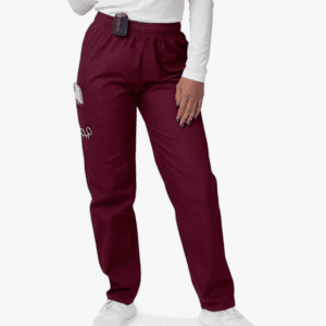 (XL) Sivvan Women's Scrubs Drawstring Cargo Pants, Burgandy, s8200