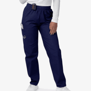 Sivvan Women's Scrubs Drawstring Cargo Pants, Navy, Medium, S8200