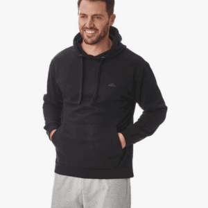 (4XL) Iron Mountain Men's Soft Fleece Pullover Hoodie Soft & Comfortable Hooded Sweatshirt, Black/Tonal Logo, 4X-Large, IMSWT203_BLK_4XL