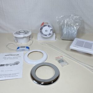 AirTech-UK Bathroom Fan Timer Model Shower Light Kit 100mm 4" with Transformer