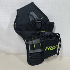 AWP Angled Drill Holster | Heavy-Duty Polyester Drill Holster Designed to Sit on Belt and Hold Weight Evenly | Black | Fits Most Drills