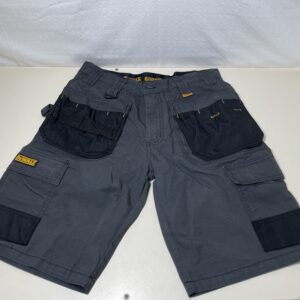 DEWALT Cheverley Lightweight Polycotton Cargo Work Shorts - Waist 32in, Grey