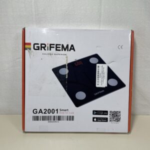 GRIFEMA GA2001 Weighing Scales for Body Weight and Fat, Digital Bathroom Scales, Weight Scales, High Precision Measuring for BMI, Muscle, Body Age etc, Sync App, Black