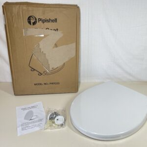 Pipishell Soft Close Toilet Seat, Toilet Seat with Quick Release for Easy Clean, Simple Top Fixing, Standard Toilet Seats White with Adjustable Hinges, O Shape