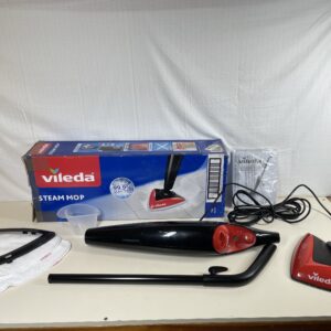 Vileda 157171 Steam Mop (UK Version), Kills 99.9% of Bacteria Without Cleaning Chemicals , Black