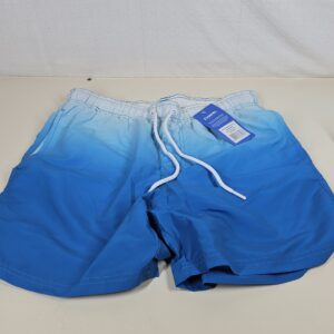 Ript Essentials Men's Quick Dry UV 50 Sun Protection Peach Finish Swimming Swim Shorts Trunks, Blue Dip Dye, Small