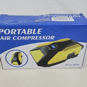 GOAMZ Tyre Inflator Digital Tyre Pump Portable 12V Car Air Compressor with LCD Screen Car Air Pump 150 PSI with 2.8 Metre Power Line for Car, Bike, Motorcycle, Ball (Yellow-UK)