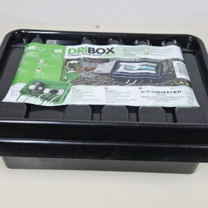 DRiBOX – Medium IP55 Weatherproof Outdoor Electrical Connection Box 34 x 22 x 11.7cm – Power Cord Enclosure for Christmas Lights, Timers, Extension Cables, Leads, Reels, Transformers (Medium, Black)