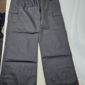 Lee Cooper Men's Classic Multi Pocket Cargo Work Trouser Easy Care Safety Pant, Black, Size 42" Waist, Regular 31" Leg