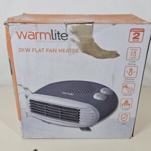 Warmlite WL44004DT 2000W Portable Flat Fan Heater, Dark, Dark Titanium