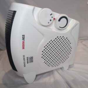 STAYWARMÂ® 2000w Upright and Flatbed Fan Heater with 2 Heat Settings / Cool Blow Fan / Variable Thermostat / Frost Watch / Overheat Protection / BEAB and GS Safety Approved - F2003WH - White