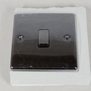 BG Electrical NBN12-01 Single Light Switch, Black Nickel, 2-Way, 16AX