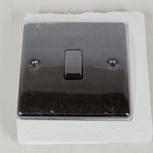 BG Electrical NBN12-01 Single Light Switch, Black Nickel, 2-Way, 16AX