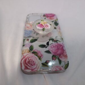 PopSockets: PopCase Phone Case for iPhone 13 Pro Max with a Repositionable PopGrip Slide Phone Stand and Grip with a Swappable Top - Vintage Floral