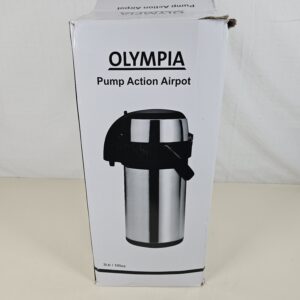 3L Pump Action Airpot, Stainless Steel Dispenser with Vacuum Pump, Double Wall Insulated Coffee & Tea Urn with Safety Lock & Carry Handle