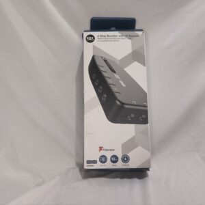 Signal Booster, SLx TV Amplifier Four Output 27820BMR - Improve Picture Quality And Channel Reception - Boost Your HD TV/FM/DAB Signal. 4 Way - For HD and Freeview, Grey