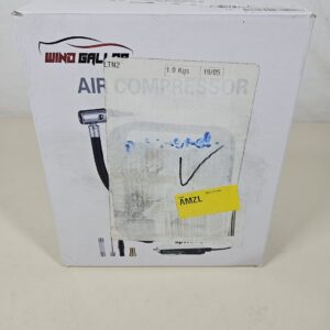 WindGallop Car Tyre Inflator Air Compressor Tyre Pump 12V Electric Car Air Pump for Car Tyres Bike Tyres with Digital Tyre Pressure Gauge and Inflator Valve Adaptors LED Light (Silver)