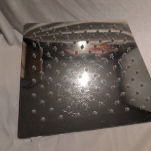 LIVOREST Square Rainfall Shower Head - 8 inch Large, Overhead Fixed Rain Showerhead with Angle Adjustment - Stainless Steel 304 with Chrome Finish - Standard Fitting, Easy Replacement