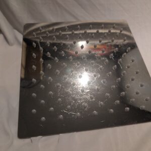 LIVOREST Square Rainfall Shower Head - 8 inch Large, Overhead Fixed Rain Showerhead with Angle Adjustment - Stainless Steel 304 with Chrome Finish - Standard Fitting, Easy Replacement