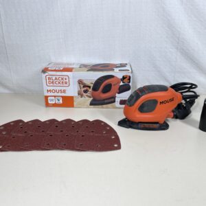 Black & Decker KA161BC Mouse Detail Sander with Accessories, 240 V, Black/Orange