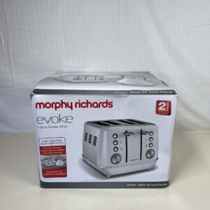 Morphy Richards Evoke 4 Slice Toaster 240109 White Four Slice Toaster White Toaster