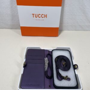 TUCCH Crossbody Wallet Case for iPhone 17 Pro RFID Blocking – Deep Purple