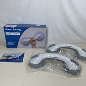 Newthinking Suction Bathroom Grab Rails, Hand Rail for Disabled, Portable Mobility Aids Safety Handle with Suction Cup Fitting, No Fixings Needed for Bathroom, Children and Disability Aids (2 Pack)