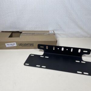Aluminium Front Bumper License Plate Bracket for Off-Road LED Light Bar – Black