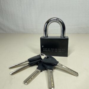 Maudex PDK73 Heavy Duty Padlock with 5 Keys - 13mm Cut-Resistant Shackle, Steel Body Protection | High Security Lock for Sheds, Storage Units, Trucks