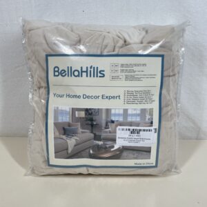 BellaHills Stretch Velvet Sofa Cover for 2 Cushion Sofa Slipcovers with Non Slip Straps Underneath The Furniture, Crafted from Thick Comfy Rich Velour (2 Seater, Ivory)