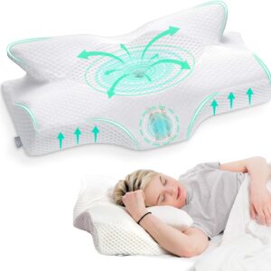 Elviros Cervical Contour Memory Foam Pillow - For Neck Pain Orthopedic Neck Pillow