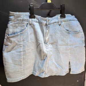 luvamia Ladies Denim Shorts Short Skirt Blue Fog XX-Large fits UK 24-26
