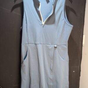 Women's Tennis Dress with Built-in Shorts Sleeveless Golf Dress – Haze Blue M