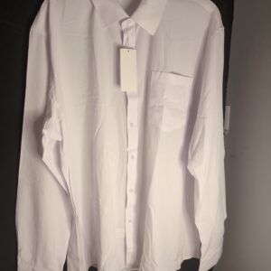 PARKLEES Men's Regular Fit Dress Shirt White XL Solid Wrinkle-Free Long Sleeve Casual Business Button Up Shirts with Pocket PZSSCL05-White XL