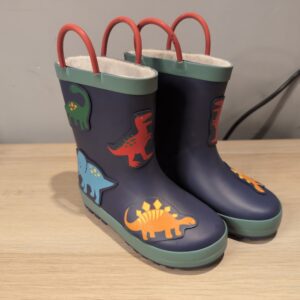 Kids Rubber Wellington Boots Waterproof – Dinosaurs UK 9