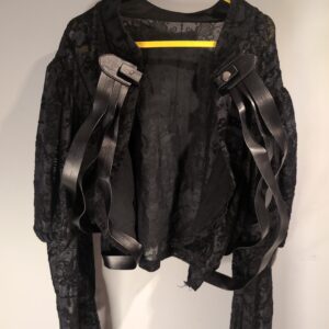 YINGWIN Women Goth Tops Punk Cover Ups Mesh Crop Top See Through Sexy Long Sleeve Blouse Y2k Black Rave Outfit Top