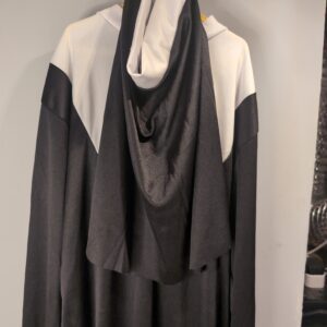 Adults Nun Costume Fancy Dress with Headpiece – Black Large