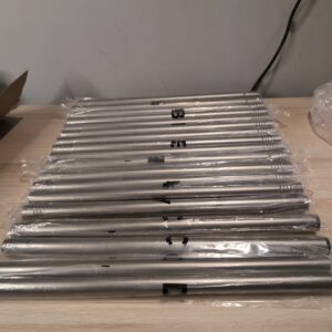 Adjustable Curtain Poles 25mm Eyelet Rods 76-349cm – Pewter, 2 Pack