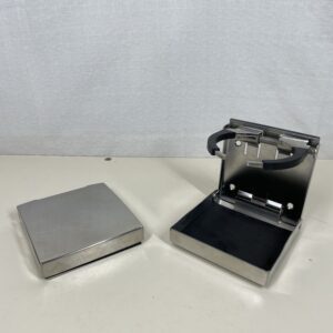 CT-CARID Folding Metal Cup Holder - Adjustable Stand Mount Universal for Marine Boat Car Truck (Pack-2 Folding Drink Holders)