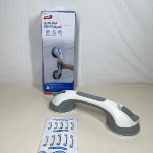 TAILI Suction Grab Rails for Bathroom, 31 CM Hand Rails for Elderly, MAX Hold 110 KG Shower Grab Bar for Elderly, Senior, Disabled, Strong Bathtub Shower Handles, No Drilling, Disability Aids, Grey