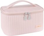 Love Peace Large Capacity Travel Makeup Bag Organizer – Pink